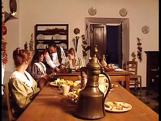 Retro Italian Orgy with Huge Tits - Roberto Malone Fucks Eva Falk & Karen Lancaume - Big Boobs Blowjob & Cum Swallowing