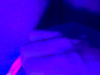 Ebony Goddess Leaking Neon Thong & Dildo Squirt