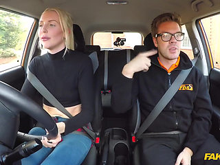 Fake Driving School - Naughty Student Driver Lexi Lou Deepthroats Instructor Ryan, Gets Fucks Hard Until She Squirts & Cums