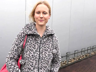 German Blonde Amateur Blowjob POV - Public Sex in Store Cloakroom