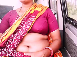 Desi Stepmom And Stepson Car Sex For Long Drive. Telugu Dirty Talks