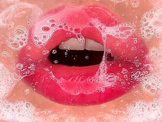 Close Up Cum Play: Best Mouth Loves to Play with Your Fresh Cum on Glass! Lic...