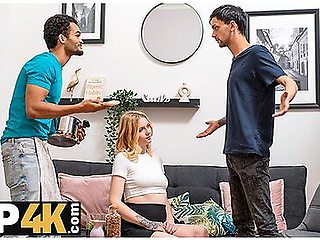 Sophia Veller - Pregnant Blonde With Natural Tits Is Enjoying Strangers Cock In Front Of Her Husband