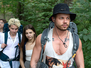 Picnic fucking in a tent for two girls and their partners