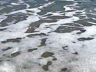 Waves Crashing on Size 16 Feet & Legs