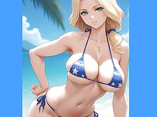 Cartoon Pics - Blonde in Bikini looking sexy