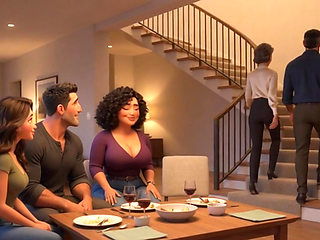 Steamy Weekend Surprise with Alluring Mature Stepmother and Fiancee Loving Approval (ai Generated)