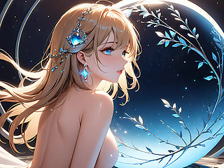 Whispers of Magic - Ai Girl and a Glowing Orb