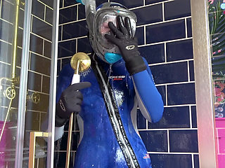 Invisible Neoprene Agent Buffed in Cum by 14 Horny Recruits
