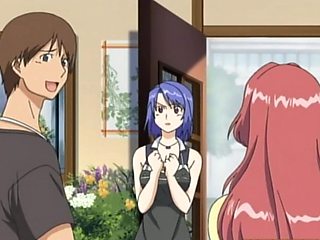 Blue-haired cutie gets her big boobs sucked and fucked in an animated fantasy