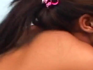 Tanned brunette big ass honey fucked in her slippery pussy
