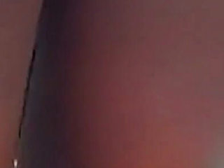 Mature Brunette Stuffing Pussy with Thick Toy Smiling Wildly