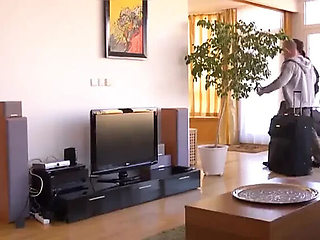 Ultra Cute Blonde Teen in Hot Threesome with Blowjob and Double Penetration