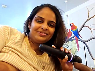 Hot indian wife and husband answer questions in video call