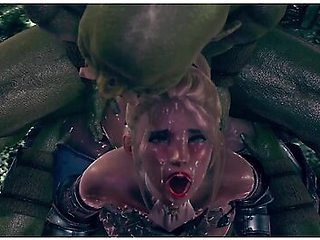 Female Knight Lose To Monster Ork - Episode.26 With Car Toon