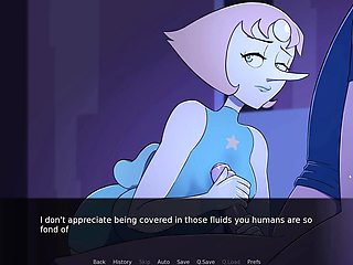 Pearl Jerks Just Shady to Huge Cumshot in Hentai Gem Blast 4