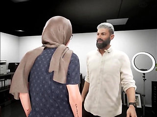 Muslim Hijab Girl Hard Fucked in Her Asshole