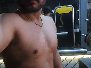 Hot Man Workout at Gym