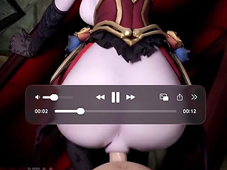 Halloween Vampire Mercy Sucks the Fuck Out of a Gooner Cock with Her Tight Ass Pussy