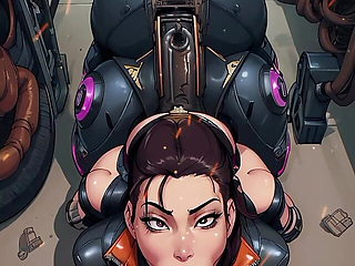 Cyberpunk hot blowjob