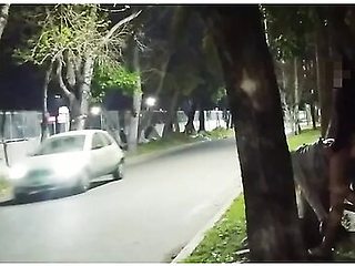 Sex In Public Voyeurs Watch While We Fuck On The Street Girl Flashing Skirt Without Panties Caught