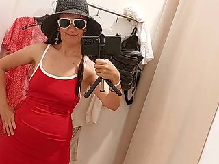 Sexy mom tries on clothes at the fitting room hairy pussy, big ass, big nipples.Latina big ass, big nipples, hairy pussy