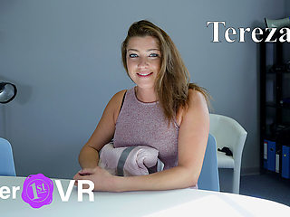 Tereza - First VR Casting; Beautiful Amateur with Blue Eyes