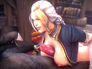 Furry, tit fuck, worgen