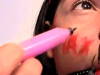 Body Writing Bich BDSM 4 Cocks Fuck My Slave Throat