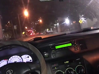 Risky Sloppy Car Horny Blowjob