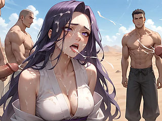 Purple-haired Goddess' Desert Milk Orgasm