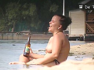 Nude beach voyeur camera shot of sexy well endowed people