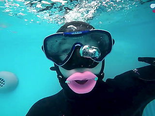 Neoprene Enclosed and Gagged - Underwater Mouth Control Fantasy