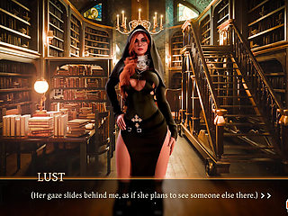 Sisters in Sin Gameplay Part 12 - Lust Performs the Sexual Ritual with Esther in the Library