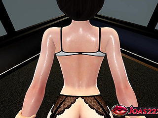 Hot Secretary 3D Hentai - Anal Doggystyle, POV Missionary Desk Cumshot on Perfect Body