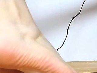 Secret Office Tickle Trap: Under Desk Dangling & Foot Tickling