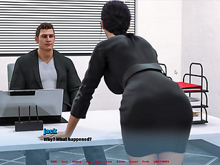 Alternate Worlds fucking girl in job very deep, sucking dick from boss, and cowgirl in very big cock