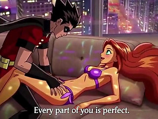STARFIRE & ROBIN STEAMY PENTHOUSE ROMANCE - Hot 3D Anime Couple