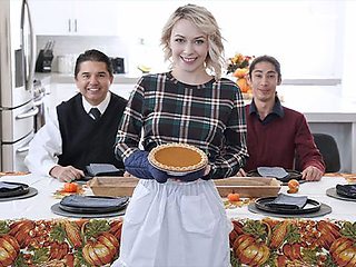 Family Strokes featuring Ava Sinclaire's celebration porn