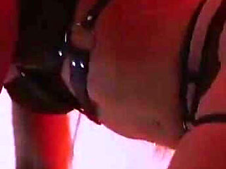 Striptease dancer is masturbating