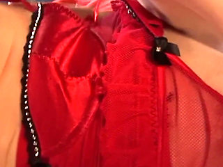 Two MILFs in Red and White Lingerie Share a Stud in a Candlelit FFM Threesome