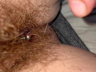 One Hair Heaven as a Single Pube Gets Caught Around My Clit Piercing