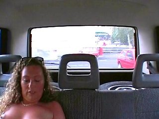 Fat German Woman Eating Cum in the Car