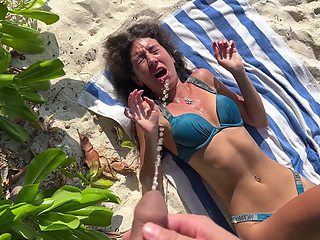 Pissed a Girl on a Public Beach - She Was Shocked