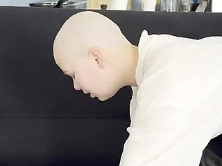 Bald Head Girl Is Pounded by Long-haired Boy