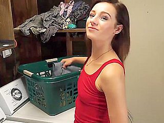 Tiny sexy step-daughter Avery makes daddy horny