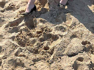 Sheer Underwear on the Beach Until I Take It off