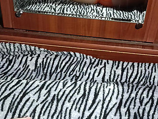 Homemade Masturbation in Front of the Mirror Without Taking off Her Panties