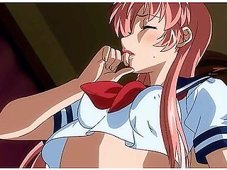 Pink Haired Beauty Loves Cock Riding And Cosplaying With Hentai Anime