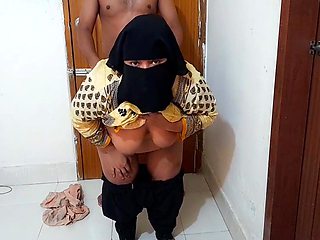 Egyptian Sexy Big Tits & Big Ass Office Worker Gets Fucked By Boss While Cleaning Office & Gets Promotion